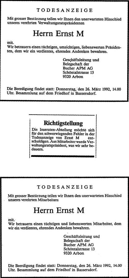 Kein Präsident